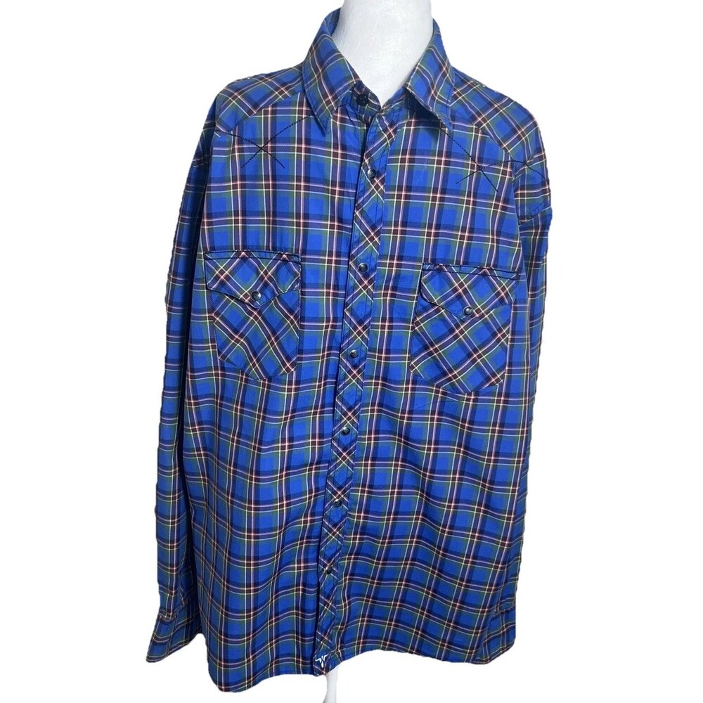 Wrangler 20X Men's XXL Competition Advanced Comfort L/S Pearl Snap Western Shirt